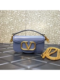 VALENTINO GARAVANI MINI LOCO Calf leather Shoulder Bag 1W2B0K blue Tl19257bT70