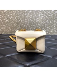 VALENTINO GARAVANI mini One Stud Sheepskin Shoulder Bag XW0P0X98H white Tl19242Lo54