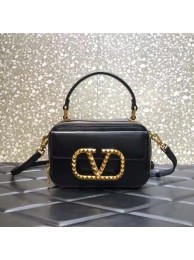 VALENTINO GARAVANI Rockstud Alcove small grain calf leather 2B0058 black Tl19330yx89