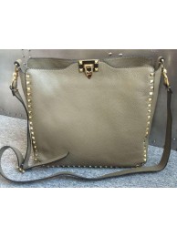 Valentino Garavani Rockstud Hobo Bag VO84499 Grey Tl19754UW57