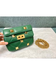 VALENTINO GARAVANI ROMAN STUD Small sheepskin bag 1W2B0L04 green Tl19212aM39