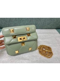 VALENTINO GARAVANI ROMAN STUD Small sheepskin bag 1W2B0L04 light green Tl19210sf78