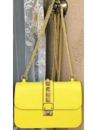 Valentino Garavani Shoulder Bag Calfskin Leather VO617 Yellow Tl19766JD63