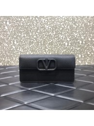 VALENTINO GARAVANI Stud Sign Grained Calfskin Shoulder Bag 0093 black Tl19310nU55