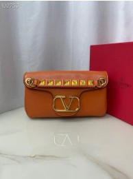 VALENTINO GARAVANI Stud Sign nappa Shoulder Bag NL098 orange Tl19356mm78