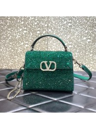 VALENTINO GARAVANI VSLING Shiny diamond Mini totebag XW2B0G9 green Tl19228vX95