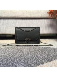 VALENTINO Leather Bag Black 2046 Black Chain Tl19571VF54