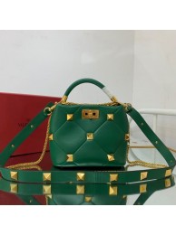 Valentino medium Garavani Roman Stud V1198 green Tl19401JD63