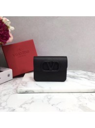 VALENTINO Origianl leather Card Holder 062 black Tl19777uk46