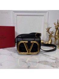 VALENTINO Origianl leather shoulder bag V0032 black Tl19528SS41