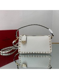 VALENTINO Origianl leather shoulder bag V4700 white Tl19383Pu45