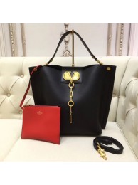 VALENTINO Origianl leather tote 2078 black Tl19499fH28