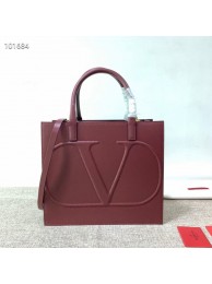 VALENTINO Origianl leather tote V2021 oxblood red Tl19420TV86