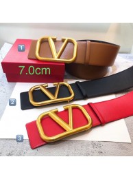 Valentino Original Calf Leather Belt 7.0CM V96783 Tl20762wv88