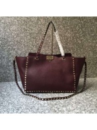 VALENTINO Rockstud large tote 0973 dark red Tl19641FT35