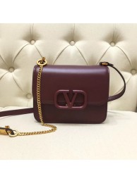 VALENTINO VLOCK Origianl leather shoulder bag 0906 Burgundy Tl19461Va47