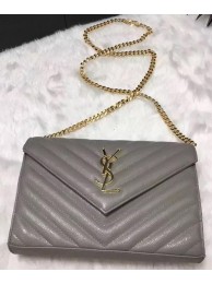 YSL Classic Monogramme Clutch Cannage Pattern YSL0223 Grey Tl15316rd58