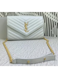 YSL Classic Monogramme Flap Bag Cannage Pattern Y377828L OffWhite Tl15257dw37