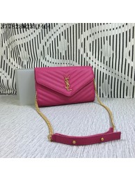 YSL Classic Monogramme Flap Bag Cannage Pattern Y377828L Rose Tl15259zS17