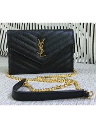 YSL Classic Monogramme Flap Bag Cannage Pattern Y377828S Black Tl15252TL77