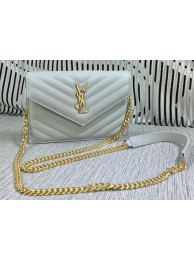 YSL Classic Monogramme Flap Bag Cannage Pattern Y377828S OffWhite Tl15248lq41