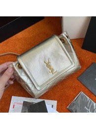 YSL MONOGRAM MINI NOLITA IN LAME LEATHER 672738 PALE PINK Tl14555Kn56