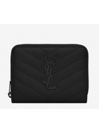 YSL Wallet Original Leather Y6978 Black Tl15350KX86